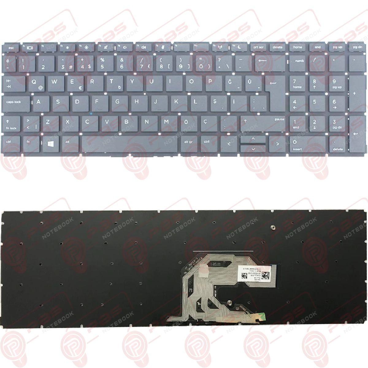 Hp ProBook 450 G7, 455 G7 Klavye Tuş Takımı Tuş Seti Siyah Türkçe