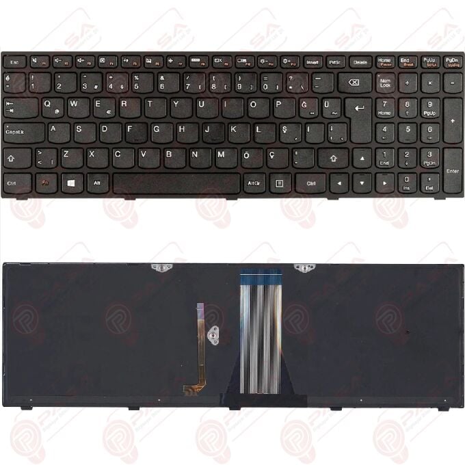 Lenovo G70-35, G7035, 80Q5 Klavye Led Işıklı Siyah TR