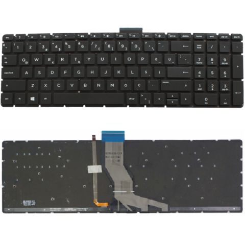 Hp Envy 15-AE000NT, 15-AE001NT, 15-AE101NT Klavye Tuş Takımı Tuş Seti Led Işıklı Siyah Türkçe
