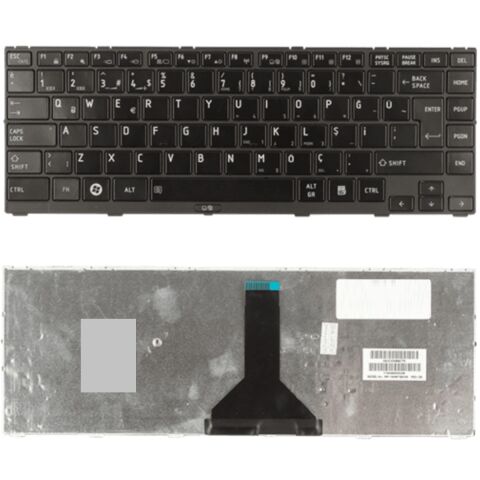 Toshiba Tecra R840-11W, R840-13U, R840-13V, R840-14G Uyumlu Klavye Tuş Takımı Tuş Seti Siyah Türkçe