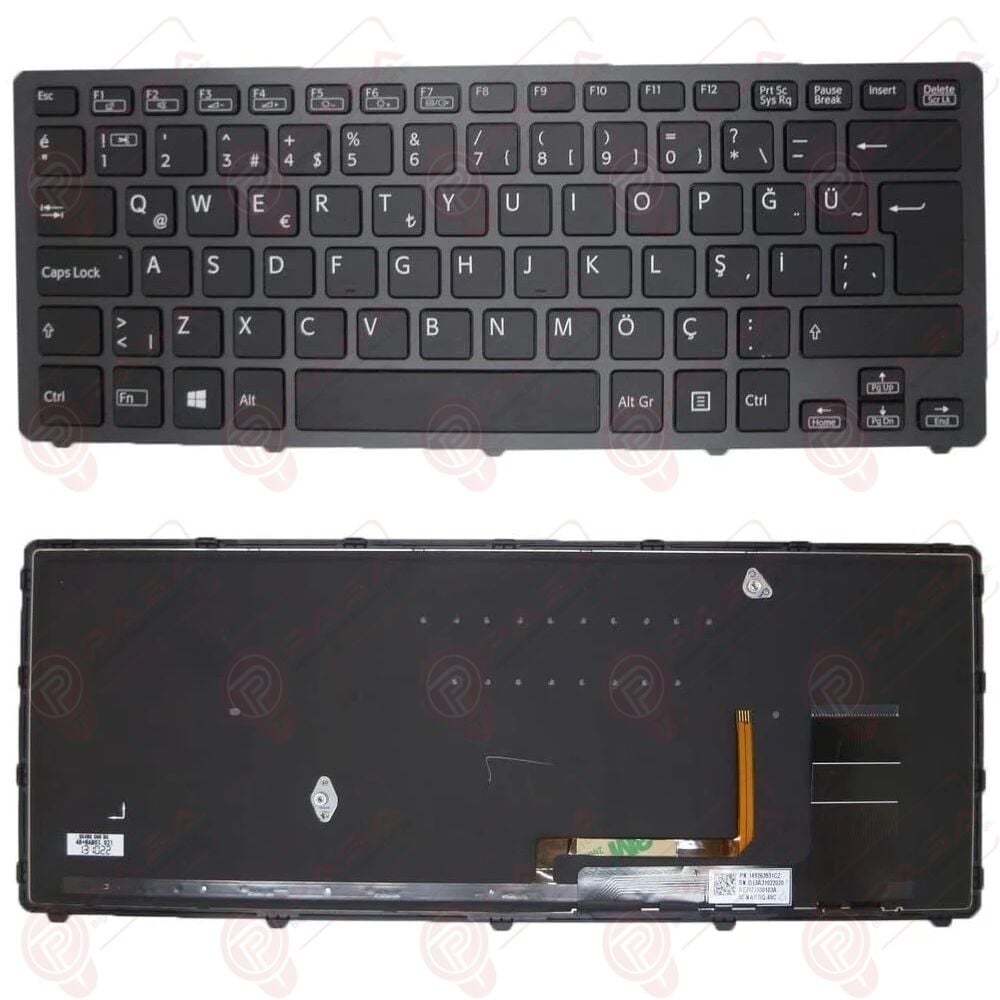 Sony Vaio SVF14N2D4R, SVF14N2F4R Klavye Led Işıklı Siyah TR