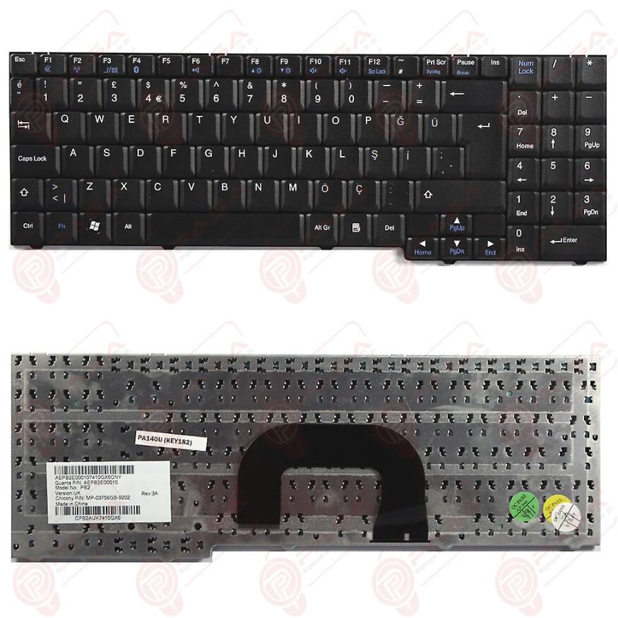 Packard Bell MB55, MB65, MB66, MB68, MB85 Klavye Siyah TR