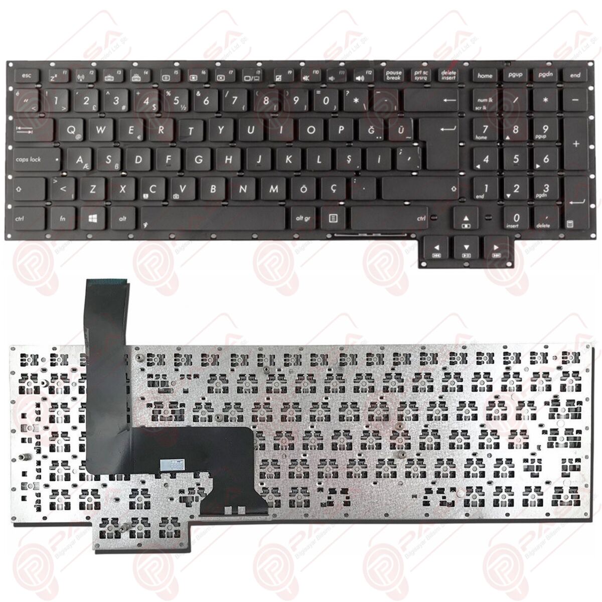 Asus G750JX-T4070H, G750JX-TB71 Klavye Tuş Takımı Q TR Siyah Renk Tuş Seti