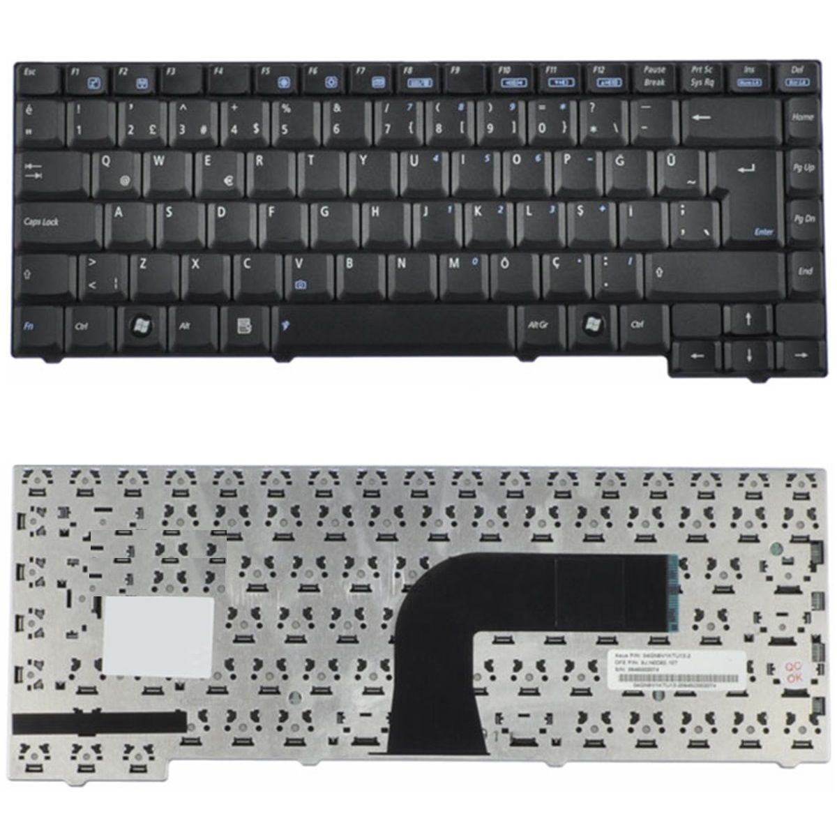 Asus F5, F5C, F5G, F5Gi, F5GL Klavye Tuş Takımı Tuş Seti Siyah TR