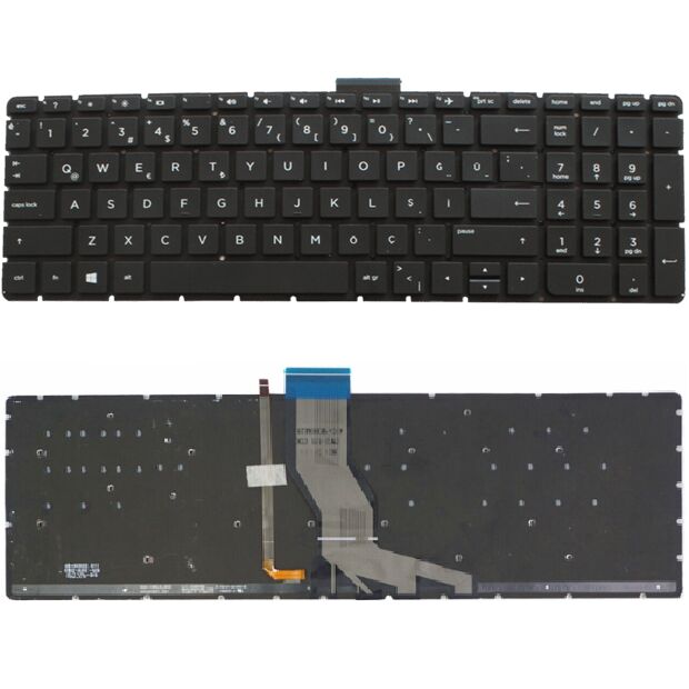 Hp Pavilion 15-AU118NT, 15-AU119NT Klavye Tuş Takımı Tuş Seti Led Işıklı Siyah Türkçe