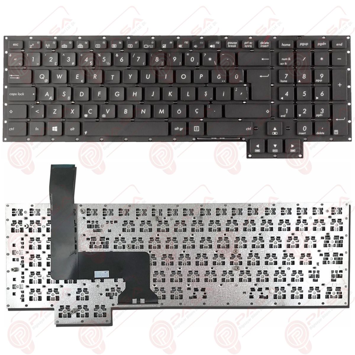 Asus MP-12R33USJ528W, MP-12R36TQJ528W Klavye Tuş Takımı Siyah Renk TR Q