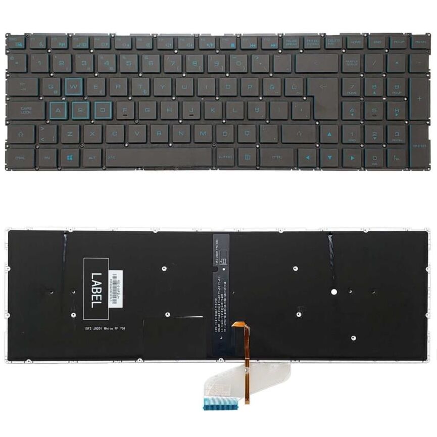 Casper WBM15F26TQJ9206, WBM15F23USJ9206 Klavye Tuş Takımı Tuş Seti Led Işıklı Siyah Türkçe