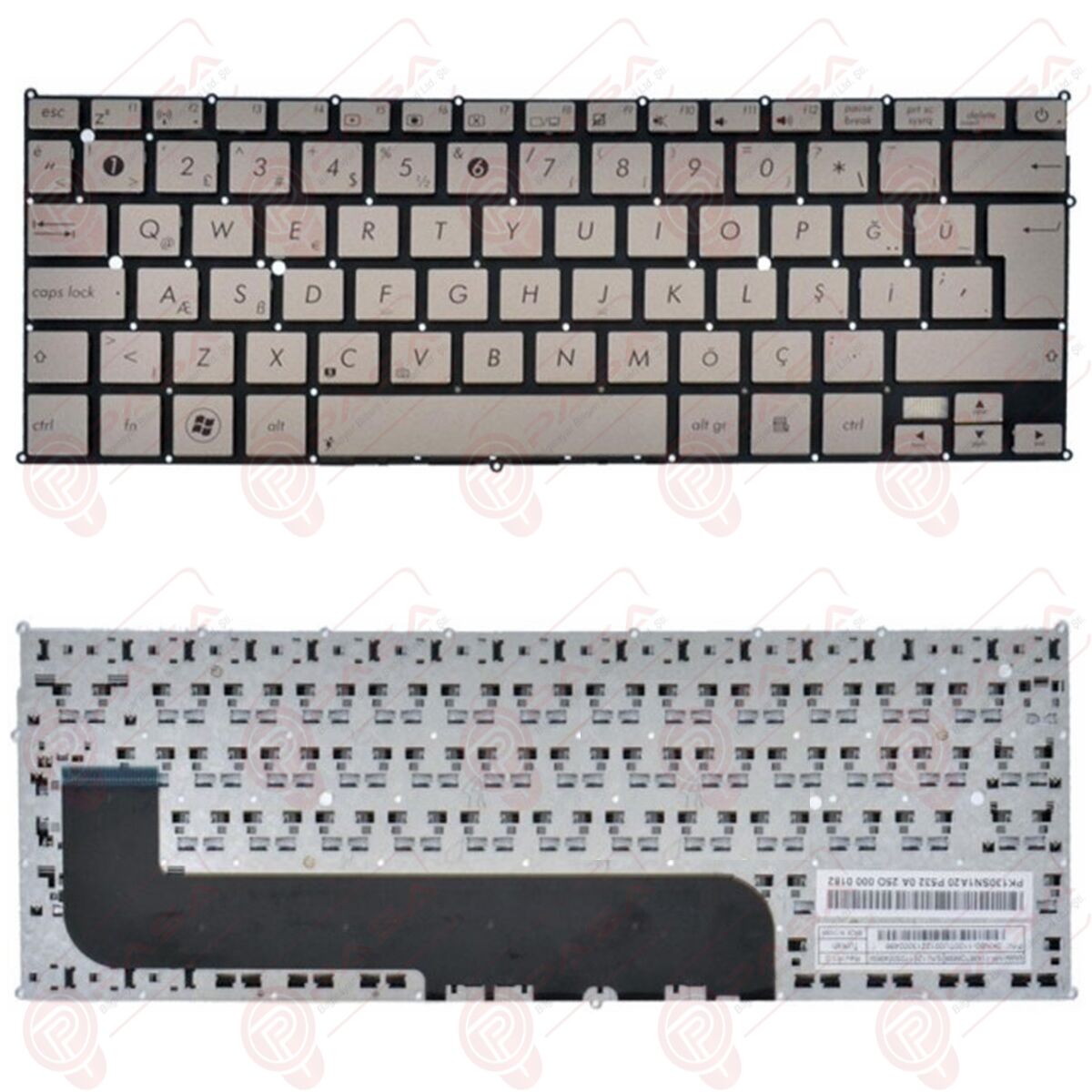 Asus UX21E-DH71, UX21E-KX002V Klavye Gri Tuş Takımı Tuş Seti Türkçe