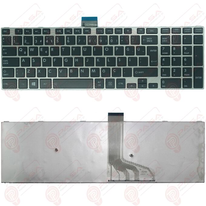 Toshiba Satellite L50-A-10E, L50-A-10F Klavye Tuş Takımı Gri TR