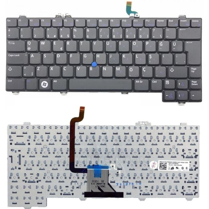 Dell 0RW571, RW571, 0Y792D, Y792D Klavye Tuş Takımı Tuş Seti Led Işıklı Siyah Türkçe