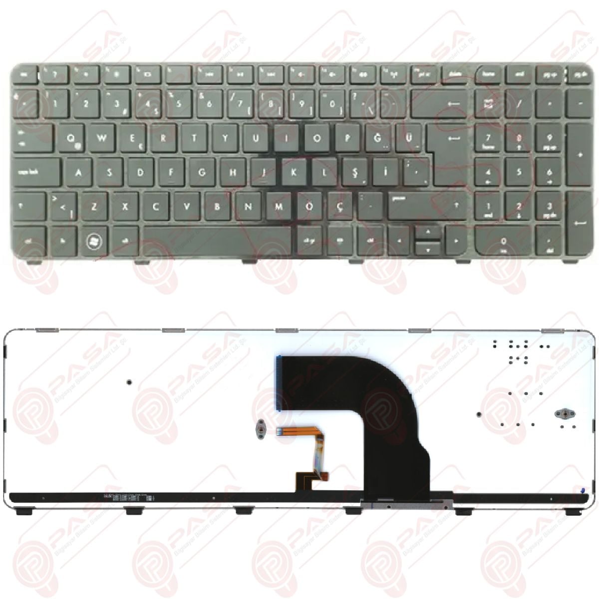 Hp 678023-001, 678023-141, 681980-001, 681980-141 Klavye Tuş Takımı Tuş Seti Led Işıklı Siyah Türkçe