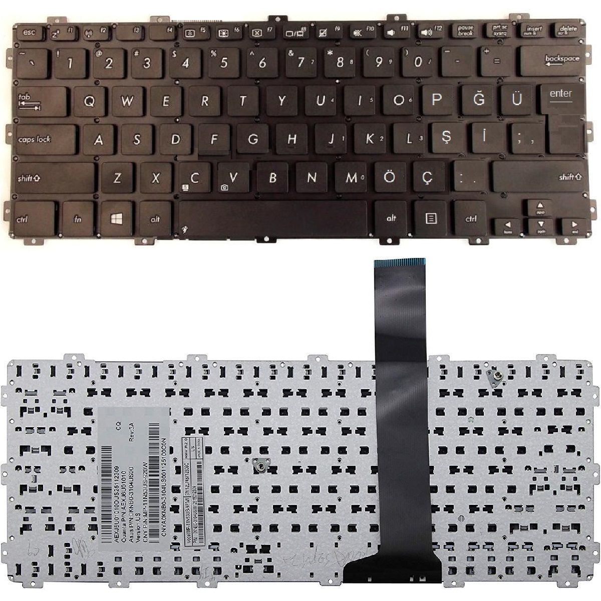 Asus F301, F301A Klavye Tuş Takımı Tuş Seti Siyah Türkçe