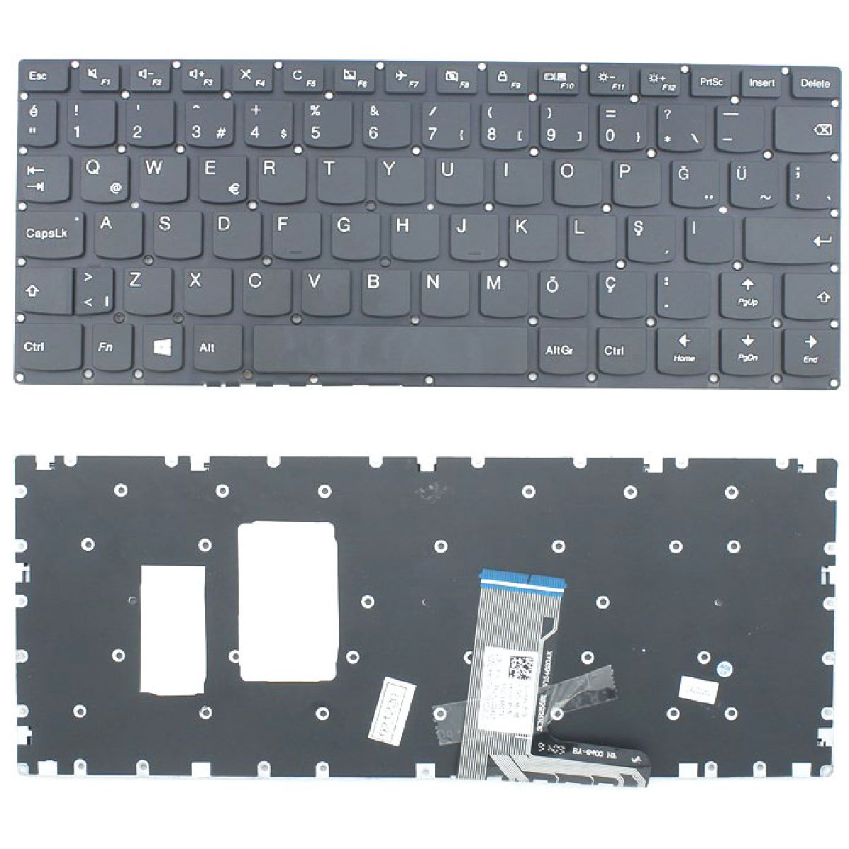 Lenovo ideaPad Yoga 710-11IKB, 80V6 Uyumlu Klavye Tuş Takımı Tuş Seti Siyah Türkçe