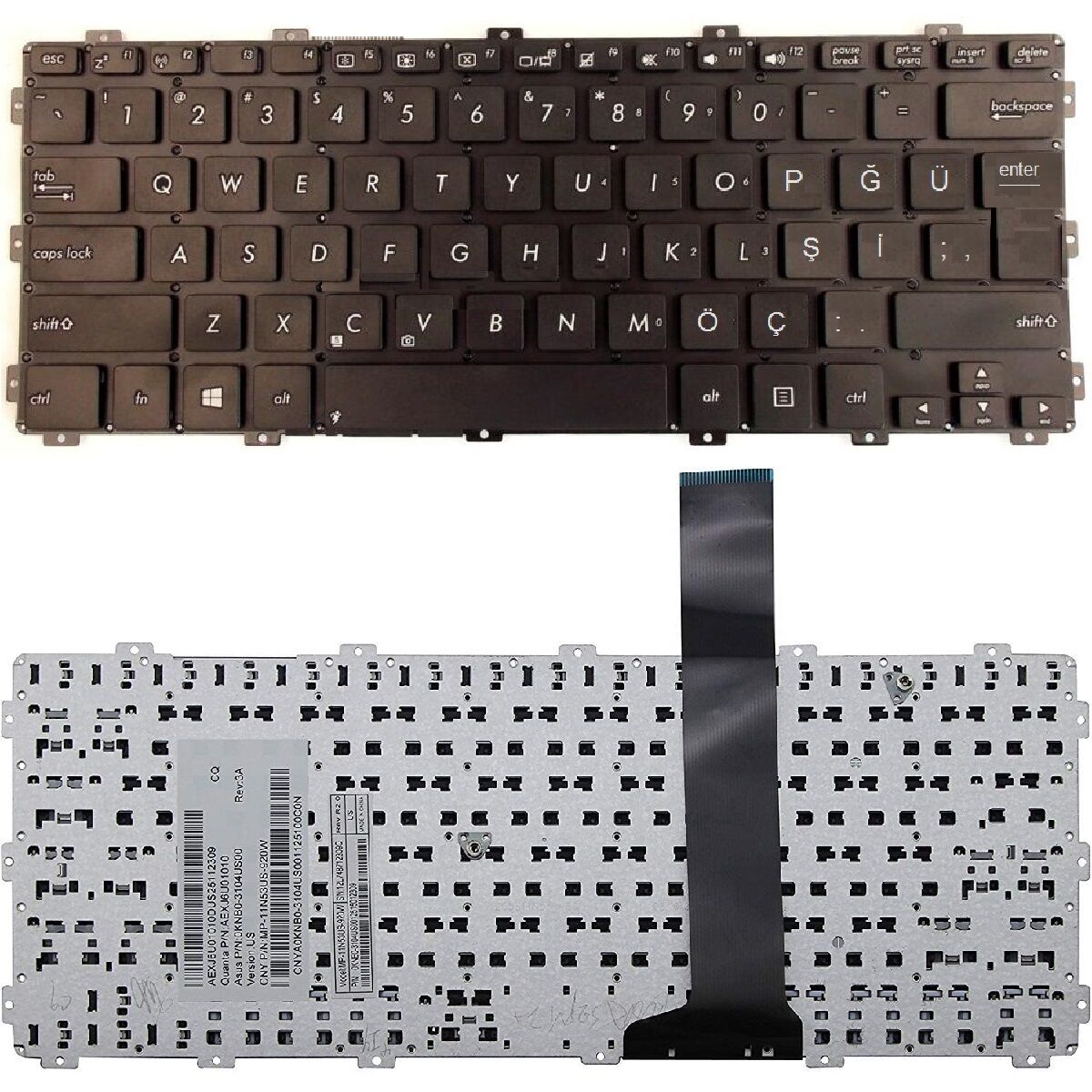 Asus X301, X301A Klavye Tuş Takımı Tuş Seti Siyah Türkçe