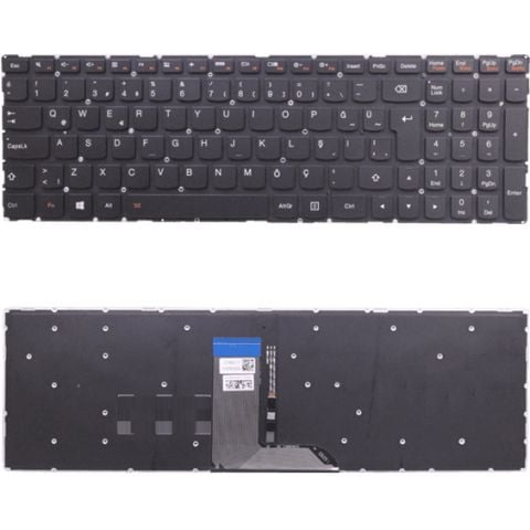 Lenovo 20482, 20488 Klavye Led Işıklı Siyah TR