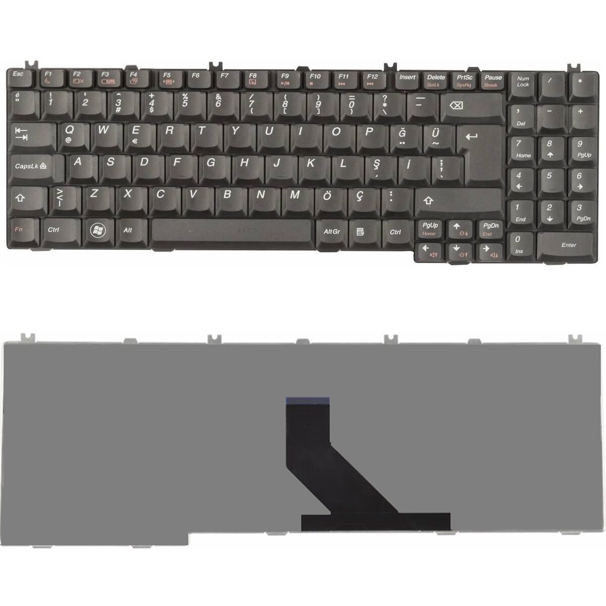 Lenovo MP-08K56TQ-686, MP-10C16TQ-686 Klavye Siyah TR