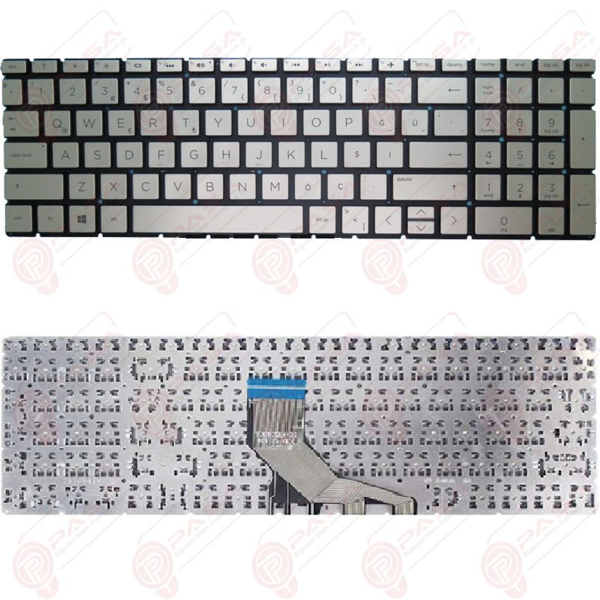 Hp 15-DA2052NT, 15-DA2055NT, 15-DA2053NT, 15-DA2054NT Klavye Tuş Takımı Tuş Seti Gri Türkçe