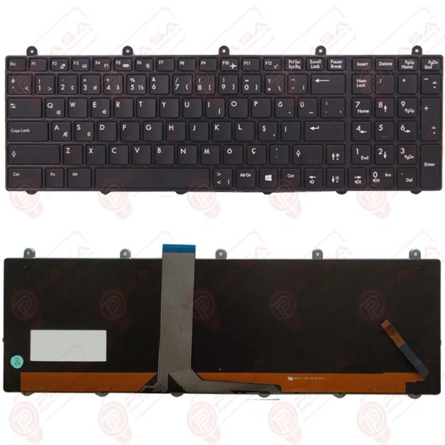 MSI GT70 2OD-290TR Klavye Tuş Takımı Işıklı Siyah Türkçe