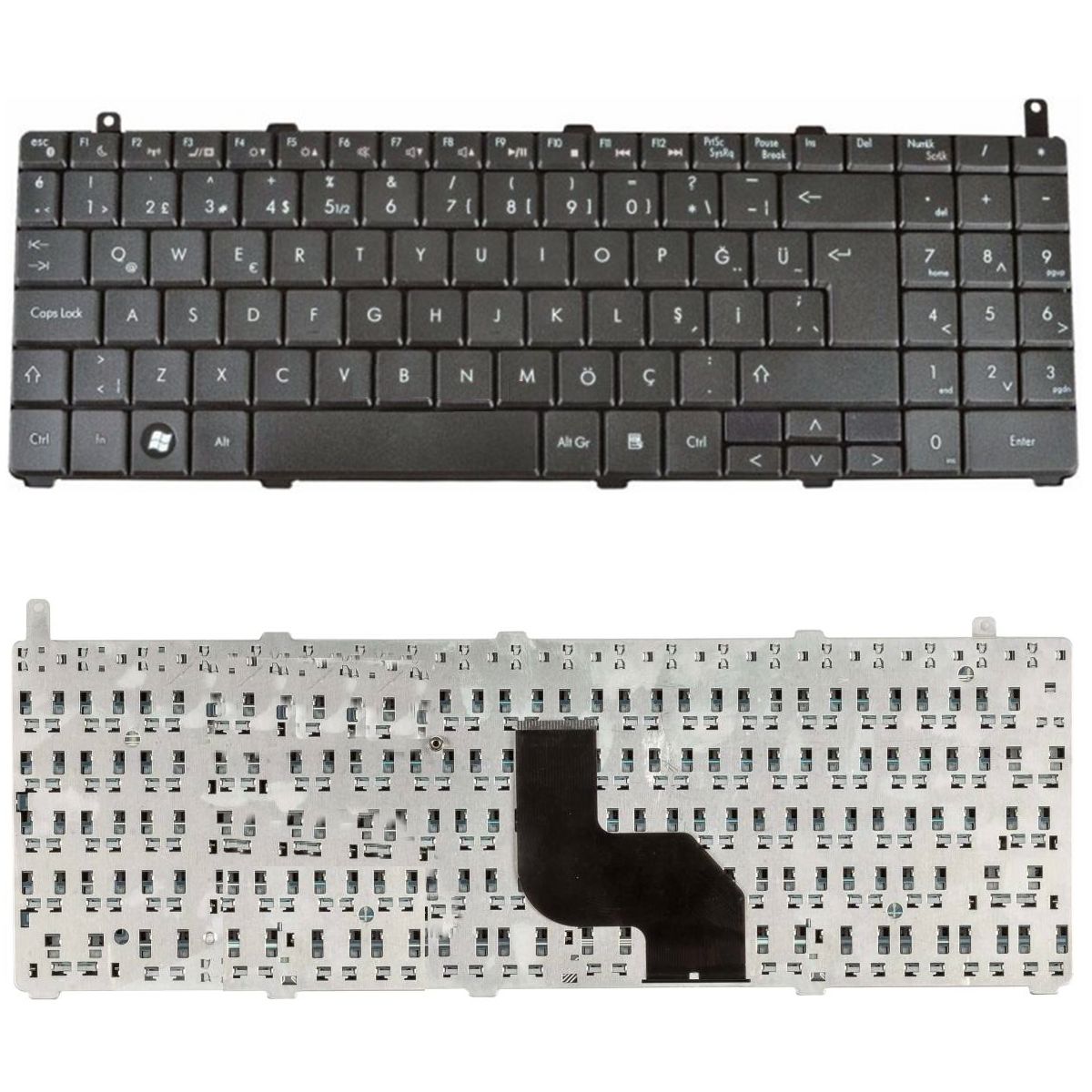 Casper MP-08G63US-9201H, MP-08G66D0-9201H Klavye Tuş Takımı Tuş Seti Siyah Türkçe