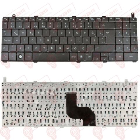 Casper MP-08G63US-9201H, MP-08G66D0-9201H Klavye Tuş Takımı Tuş Seti Siyah Türkçe