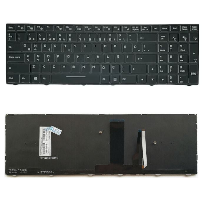 Monster N870, N875, N870EK, N870HC Uyumlu Klavye Tuş Takımı RGB Işıklı Ver.2 Siyah TR