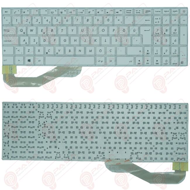 Asus X540UB-GO082, X540UB-GO355T, X540UB-GO356T Klavye Beyaz Tuş Takımı Tuş Seti Türkçe