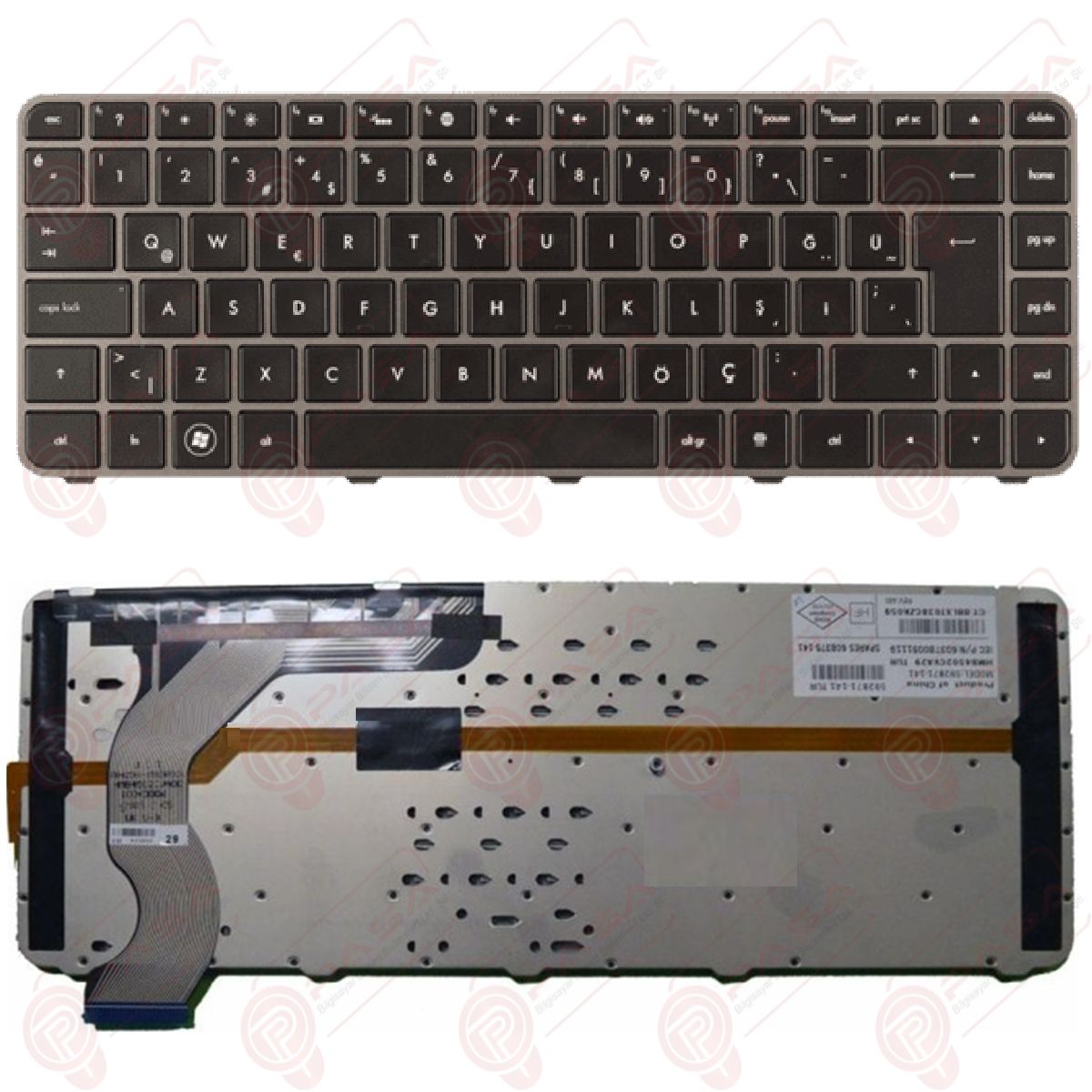 Hp 6037B0051101, 6037B0053119 Klavye Tuş Takımı Tuş Seti Led Işıklı Siyah Türkçe