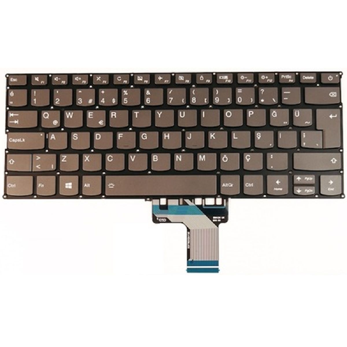 Lenovo ideaPad 720s-14IKB, 80XC, 81BD Klavye Gri TR