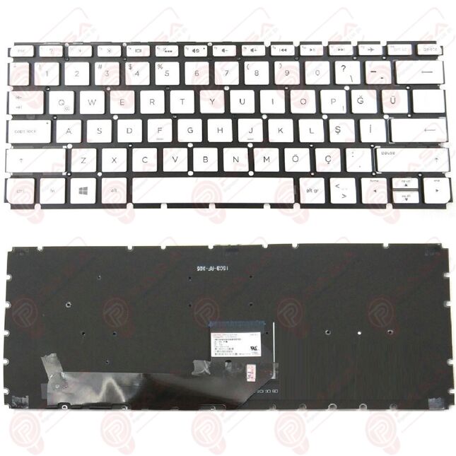 Hp Envy 13-D, 13-D000NT, 13-D001NT, 13-D100NT, 13-D101NT Klavye Tuş Takımı Tuş Seti Gri Türkçe