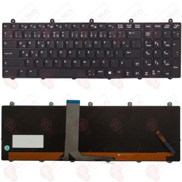 MSI GT70 2PE-2228TR Klavye Tuş Takımı Işıklı Siyah Türkçe