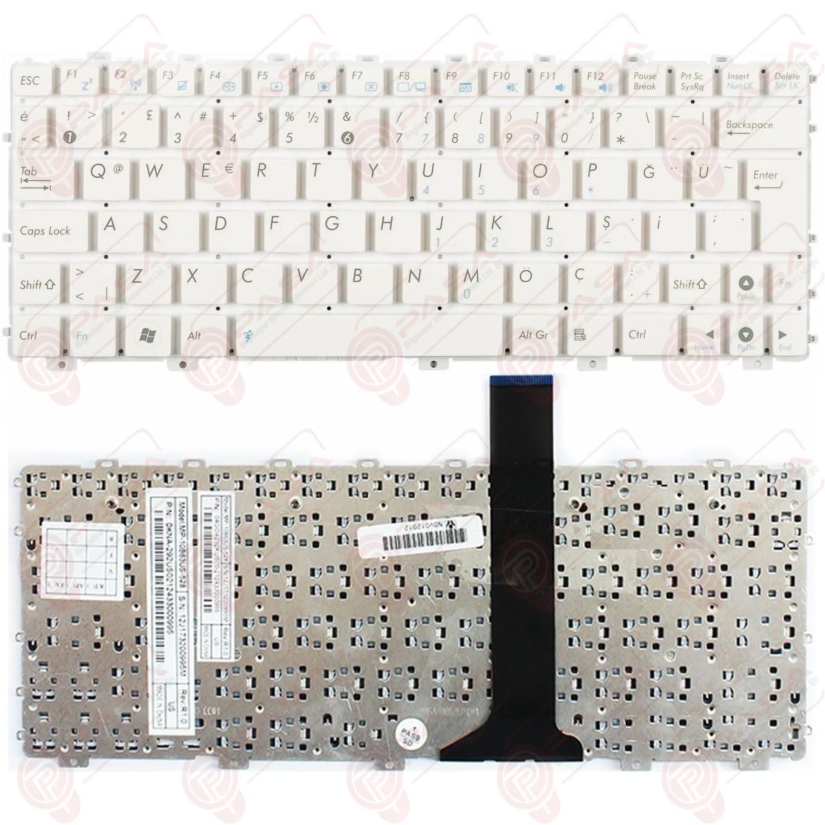 Asus V103662GK1, 0KNA-292TU01 Klavye Tuş Takımı Q Türkçe Beyaz