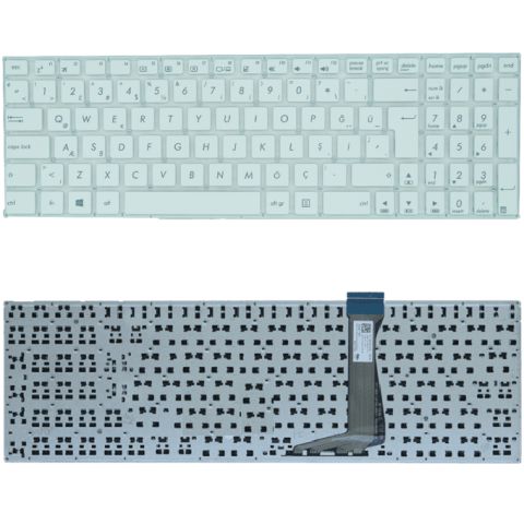 Asus E502NA-GO001T, E502NA-GO021T, E502SA-XX219T, E502SA-XX221T Klavye Beyaz Tuş Takımı Türkçe