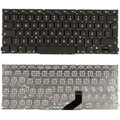 Apple Macbook Pro MD212LL/A, MD212LL/A-001, MD212TU/A Uyumlu Klavye Tuş Takımı Tuş Seti Siyah Türkçe