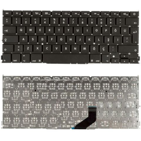 Apple Macbook Pro MD212LL/A, MD212LL/A-001, MD212TU/A Uyumlu Klavye Tuş Takımı Tuş Seti Siyah Türkçe