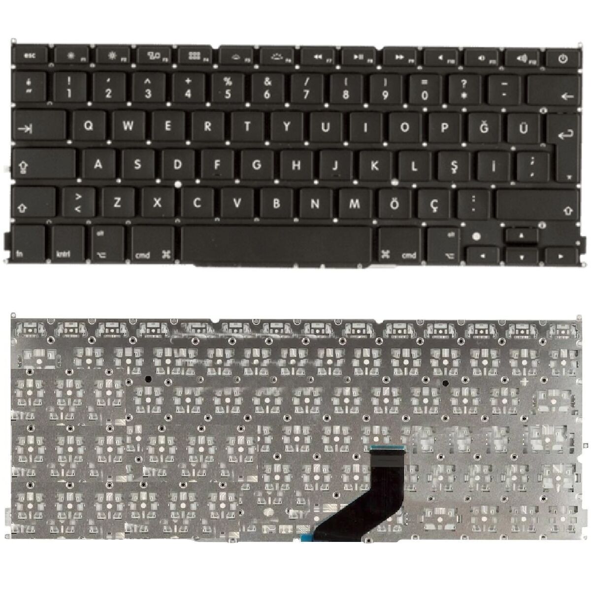 Apple Macbook Pro MD212LL/A, MD212LL/A-001, MD212TU/A Uyumlu Klavye Tuş Takımı Tuş Seti Siyah Türkçe