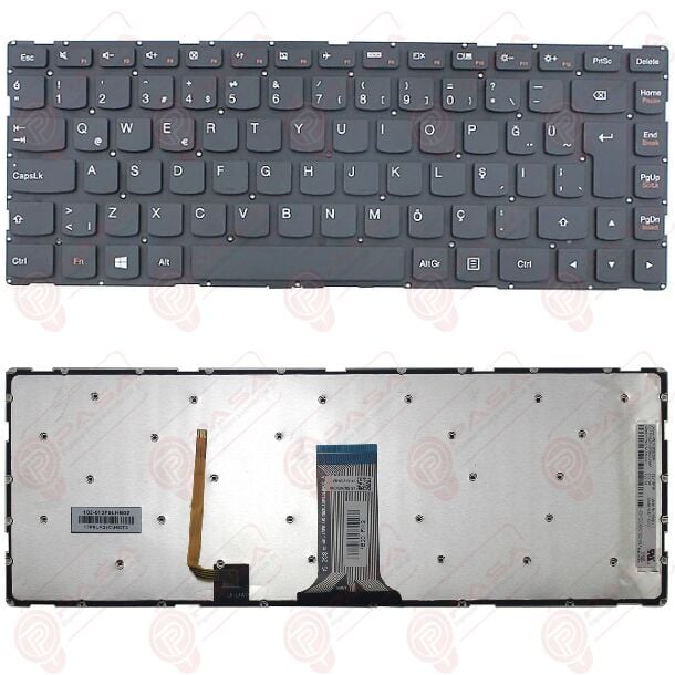 Lenovo 5CB0J34062, 5CB0J34093, 5CB0J34105 Klavye Işıklı Siyah TR