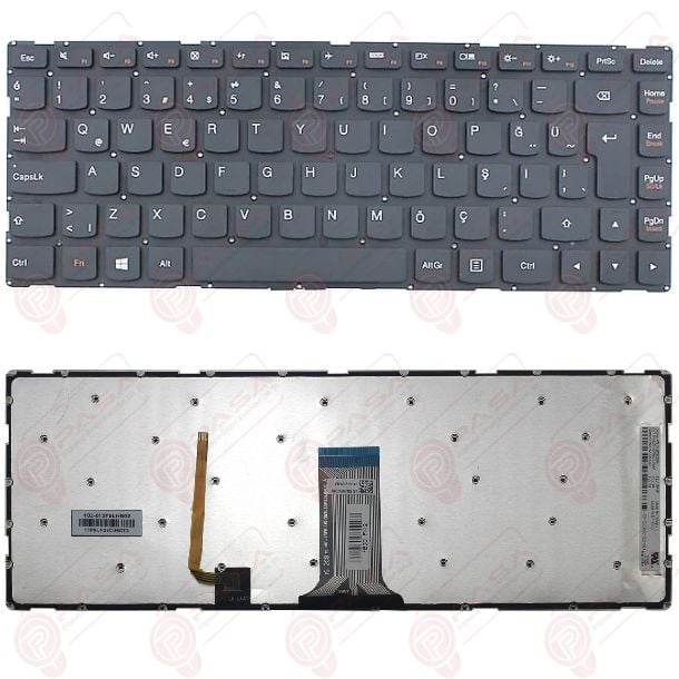 Lenovo Flex 3-1435, 3 1435, 20487, 80K1 Klavye Işıklı Siyah TR