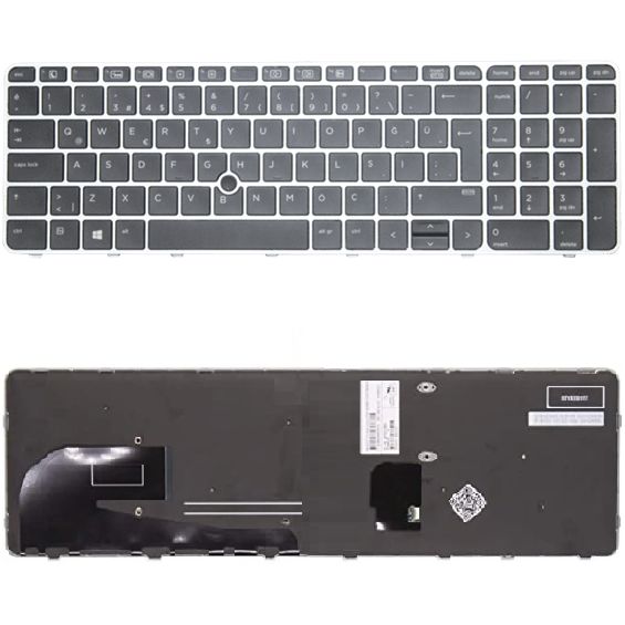 Hp 819898-001, 819898-141, 821195-001, 821195-141 Uyumlu Klavye Tuş Takımı Tuş Seti Gri Türkçe