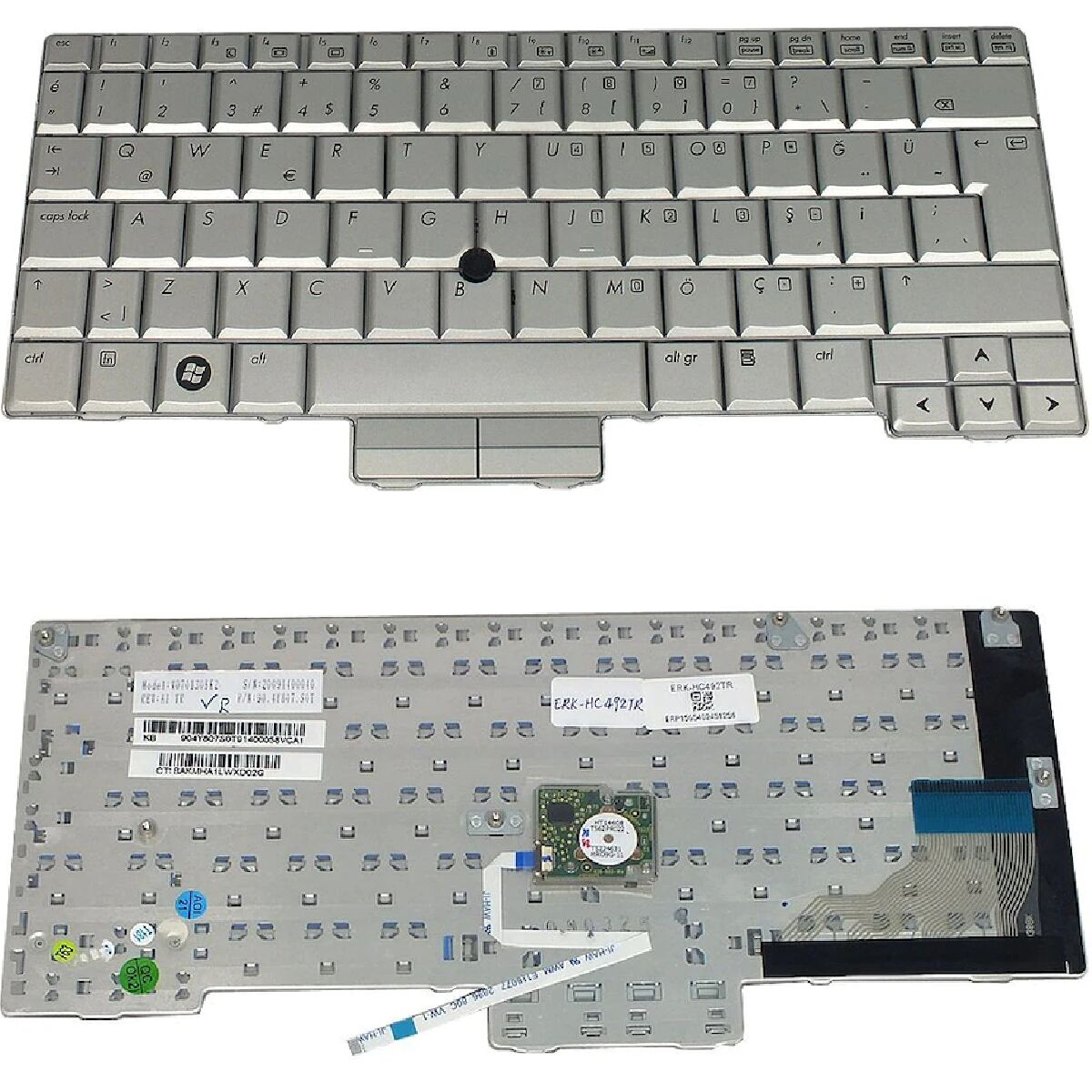 Hp Compaq 2710, 2710p Klavye Tuş Takımı Tuş Seti Gri Türkçe