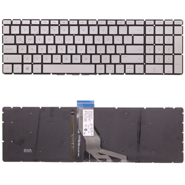 Hp Pavilion Gaming 15-EC0018NT, 15-EC0019NT Klavye Tuş Takımı Işıklı Gümüş Q Türkçe Laptop Klavye