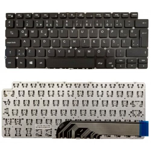 Dell inspiron 7400, 14-7400, 14 7400 Klavye Siyah TR