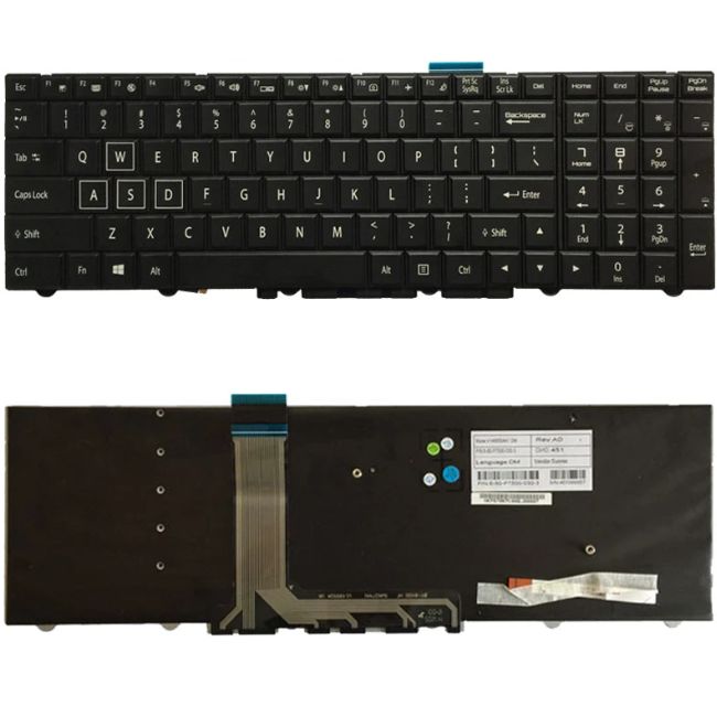 Clevo P750TM, P750TM-G, P750TM1, P750TM1-G Klavye Tuş Takımı RGB Işıklı Siyah Türkçe