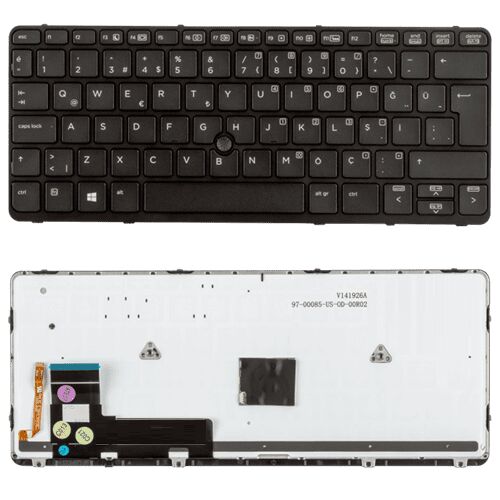 Hp 735502-001, 735502-141, 735503-001, 735503-141 Klavye Tuş Takımı Tuş Seti Led Işıklı Siyah Türkçe