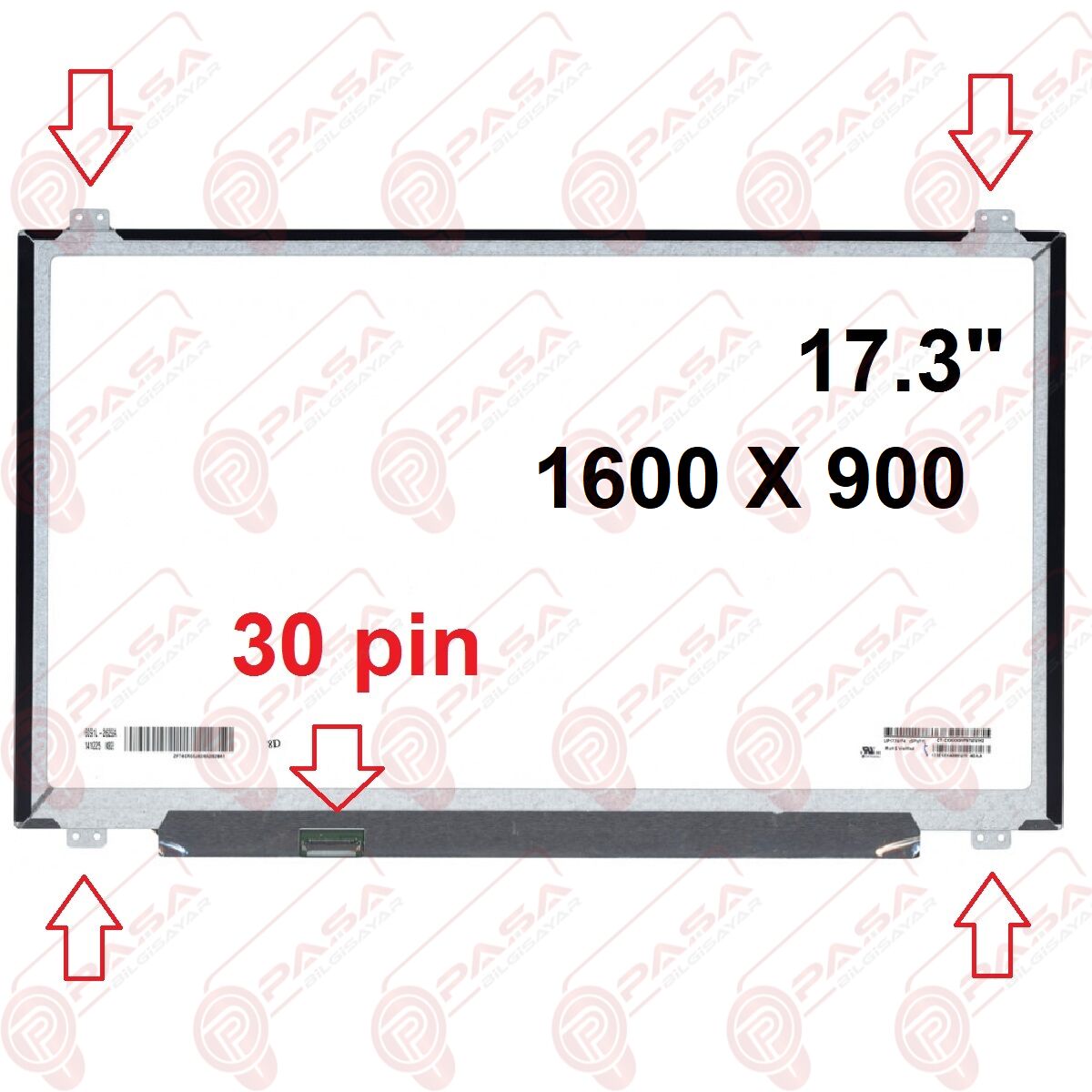 Lenovo V110-17IKB, 80V2 Ekran 17.3 Slim 30 Pin