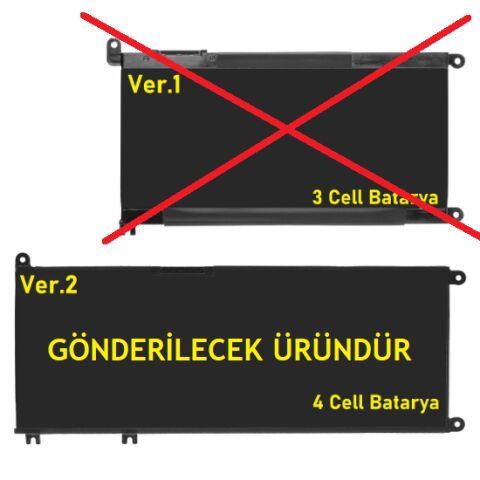 Nion Dell inspiron 7586, 15 7586, 15-7586, P76F, P76F001 Uyumlu Batarya Pil