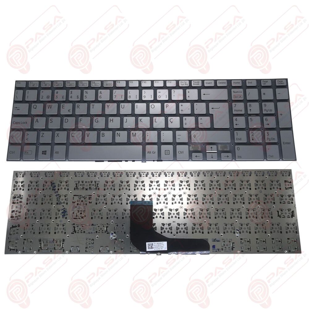 Sony Vaio SVF15A15ST, SVF15A1A4E Klavye Gri TR