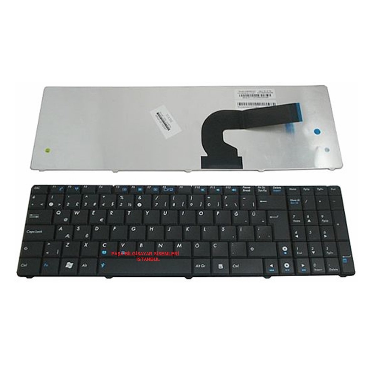 ASUS E751J, E751JA, E751JF KLAVYE TUŞ TAKIMI SİYAH RENK TÜRKÇE Q ÇERÇEVESİZ TİP