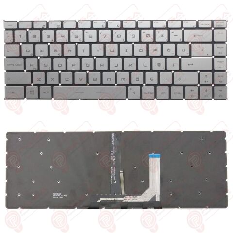 MSI PS63 Modern 8RDS Klavye Tuş Takımı Işıklı Gümüş Türkçe