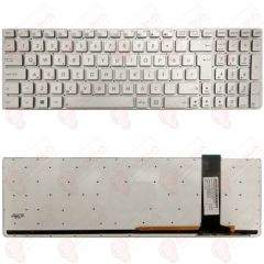 Asus 0KNB0-6620TU00, 0KNB0-6625TU00 Klavye Tuş Takımı Tuş Seti Led Işıklı Gümüş Türkçe