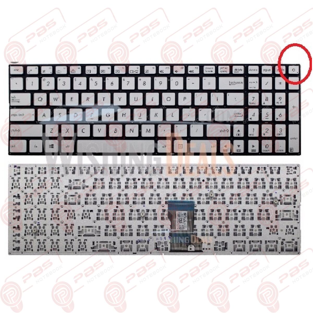 Asus G501V, G501VW, G501VW-FY031T Klavye Tuş Takımı Işıklı Gri TR